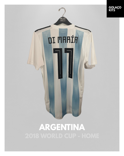 Argentina 2018 World Cup - Home - Di Maria #11 *PLAYER ISSUE*
