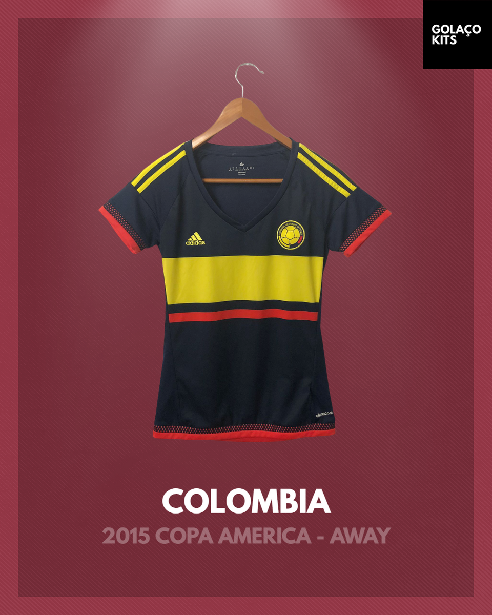 COLOMBIA 2014 2015 Away Football Shirt Soccer Jersey Adidas Sz M