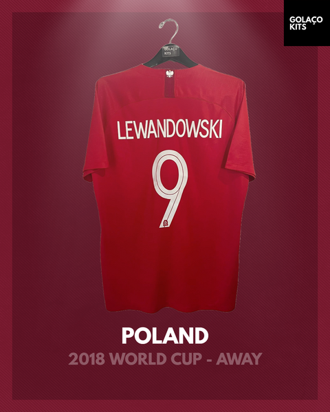 Poland 2018 World Cup - Away - Lewandowski #9