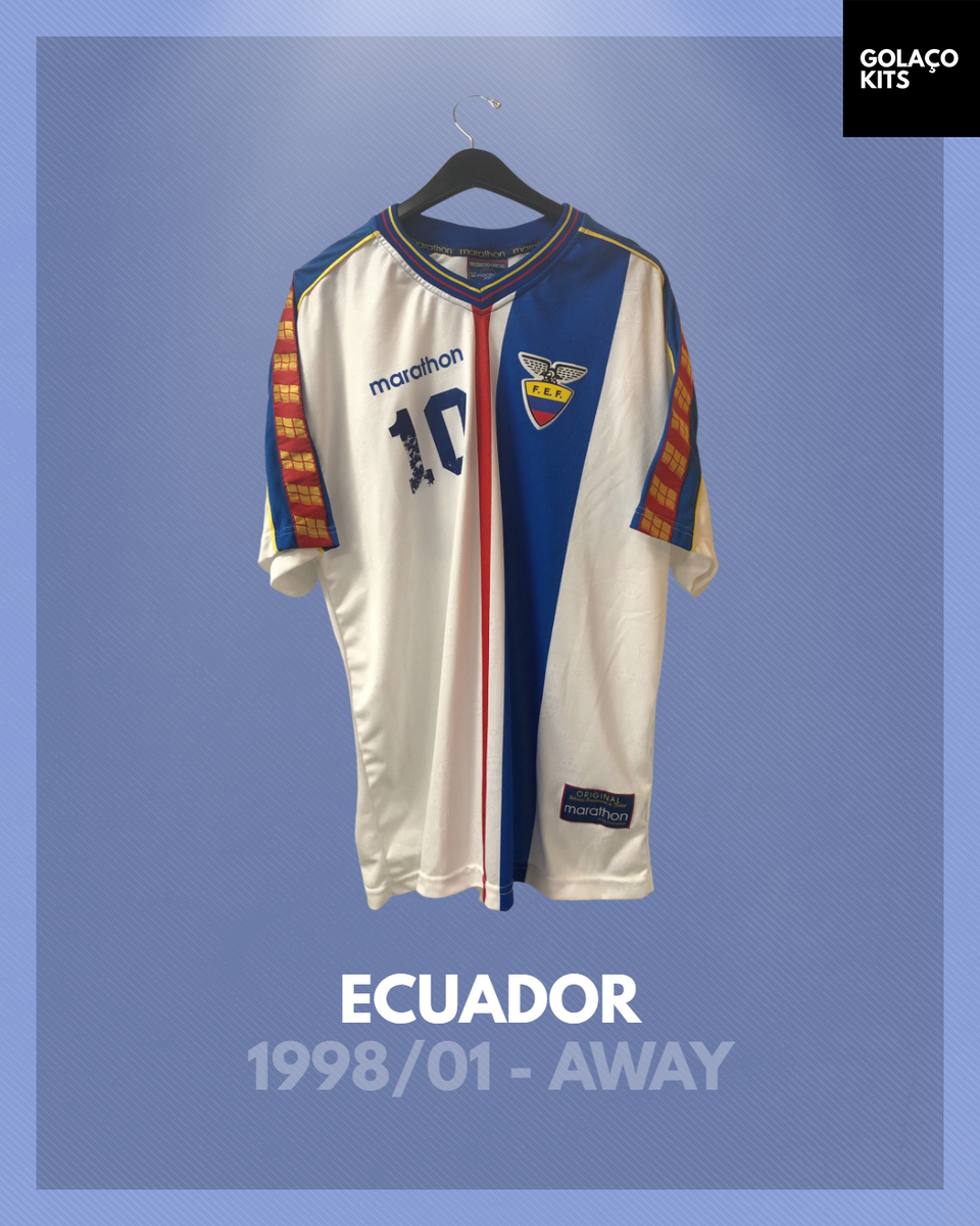 Vintage Ecuador away soccer jersey 1998 - 2000 L