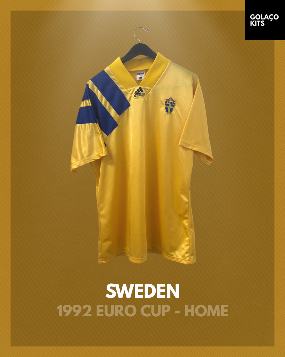 Sweden 1992 Euro Cup Home golaçokits