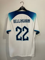 England 2022 World Cup - Home - Bellingham #22 *PLAYER ISSUE*