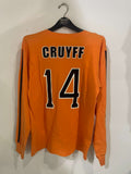 Netherlands 1974 World Cup Retro - Home - Cruyff #14 *AUTOGRAPHED*