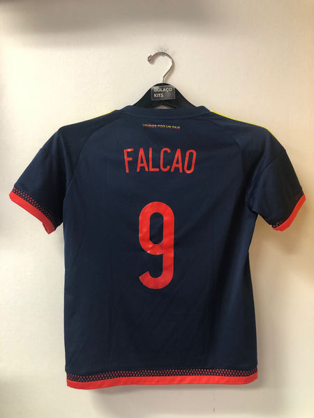 Colombia No9 Falcao Home Long Sleeves Soccer Country Jersey