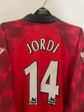 Manchester United 1996/98 - Home - Jordi #14 *MATCH ISSUE* *AUTOGRAPHED*