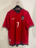 England 2002 World Cup - Away - Beckham #7 *REVERSIBLE*
