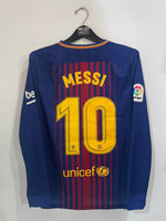 Barcelona 2017/18 - Home - Long Sleeve - Messi #10