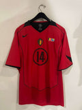 Belgium 2004/05 - Home - Huysegems #14 *MATCH WORN* *AUTOGRAPHED*