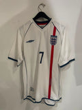 England 2002 World Cup - Home - Beckham #7