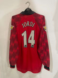 Manchester United 1996/98 - Home - Jordi #14 *MATCH ISSUE* *AUTOGRAPHED*