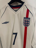 England 2002 World Cup - Home - Beckham #7