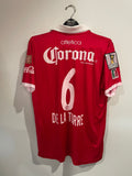 Toluca 2009/10 CONCACAF Champions League - Home - De La Torre #6 *MATCH WORN*