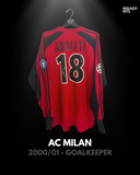 AC Milan 2000/01 - Goalkeeper - Long Sleeve - Abbiati #18 *MATCH ISSUE* *AUTOGRAPHED*