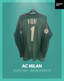 AC Milan 2003/04 - Goalkeeper - Long Sleeve - Fiori #1 *MATCH ISSUE*