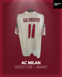 AC Milan 2007/08 - Away - Gilardino #11