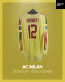 AC Milan 2008/09 - Goalkeeper - Long Sleeve - Abbiati #12 *MATCH ISSUE*