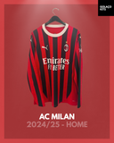 AC Milan 2024/25 - Home - Long Sleeve