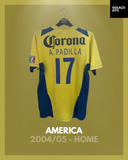 America 2004/05 - Home - A. Padilla #17 *PLAYER ISSUE*