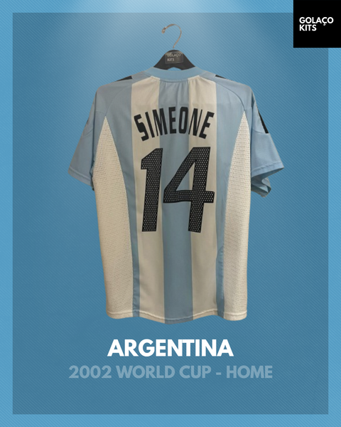 Argentina 2002 World Cup - Home - Simeone #14