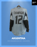 Argentina 2005 Sudameriano U20 - Goalkeeper - Champagne #12 *MATCH WORN*