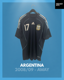 Argentina 2008/09 - Away - Gaitan #17 *MATCH ISSUE*