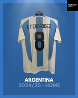 Argentina 2024/25 - Home - E. Fernandez #8 *BNWT*