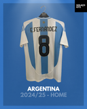 Argentina 2024/25 - Home - E. Fernandez #8 *BNWT*