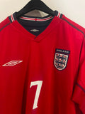 England 2002 World Cup - Away - Beckham #7 *REVERSIBLE*