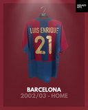 Barcelona 2002/03 - Home - Luis Enrique #21 *PLAYER ISSUE*