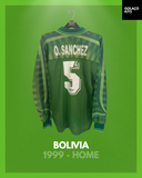 Bolivia 1999 - Home - Long Sleeve - O. Sanchez #5 *MATCH ISSUE*