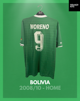 Bolivia 2008/10 - Home - Moreno #9 *MATCH WORN*