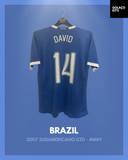 Brazil 2007 Sudamericano U20 - Away - David #14 *MATCH WORN*