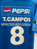 Cruz Azul 2000/02 - Home - T. Campos #8 *MATCH ISSUE*