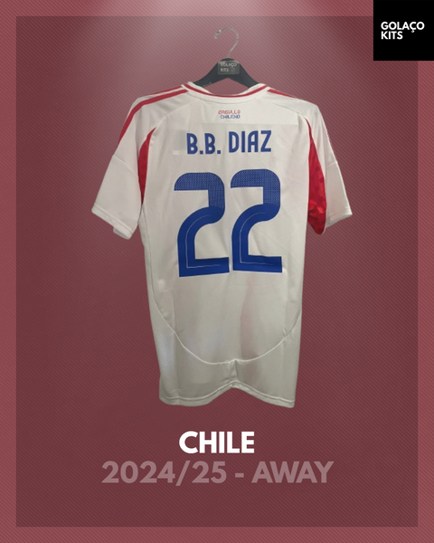 Chile 2024/25 - Away - B. B. Diaz #22 *BNWT*