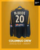 Columbus Crew 2002/03 - Away - Long Sleeve - McBride *MATCH ISSUE*