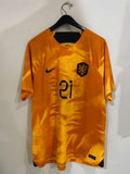 Netherlands 2022 World Cup - Home - F. De Jong #21