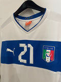 Italy 2012 Euro Cup - Away - Long Sleeve - Pirlo #21