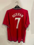 England 2002 World Cup - Away - Beckham #7 *REVERSIBLE*
