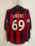 AC Milan 2000/01 - Home - Simone #69 *AUTOGRAPHED*