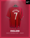England 2002 World Cup - Away - Beckham #7 *REVERSIBLE*