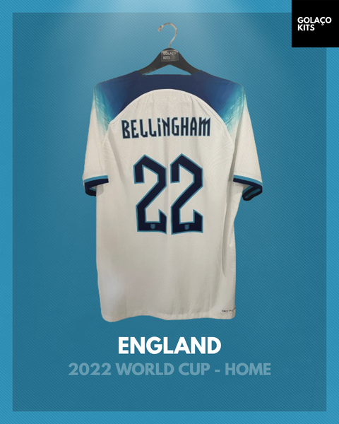 England 2022 World Cup - Home - Bellingham #22 *PLAYER ISSUE*