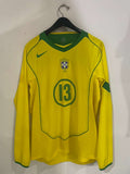 Brazil 2005 U20 World Cup - Home - Long Sleeve - J. Leonardo #13 *MATCH ISSUE*