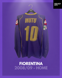 Fiorentina 2008/09 - Home - Long Sleeve - Mutu #10 *MATCH ISSUE*