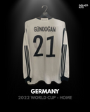 Germany 2022 World Cup - Home - Long Sleeve - Gundogan #21