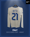 Italy 2012 Euro Cup - Away - Long Sleeve - Pirlo #21