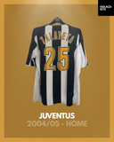 Juventus 2004/05 - Home - Zalayeta #25 *MATCH ISSUE*