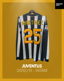Juventus 2010/11 - Home - Long Sleeve - Martinez #25 *MATCH WORN*