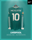 Liverpool 2025/26 - Alternate - Long Sleeve - Mac Allister #10 *PLAYER ISSUE*