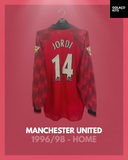 Manchester United 1996/98 - Home - Jordi #14 *MATCH ISSUE* *AUTOGRAPHED*