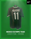 Mexico Olympic Team 2007/08 - Home - Valverde #11 *MATCH ISSUE*